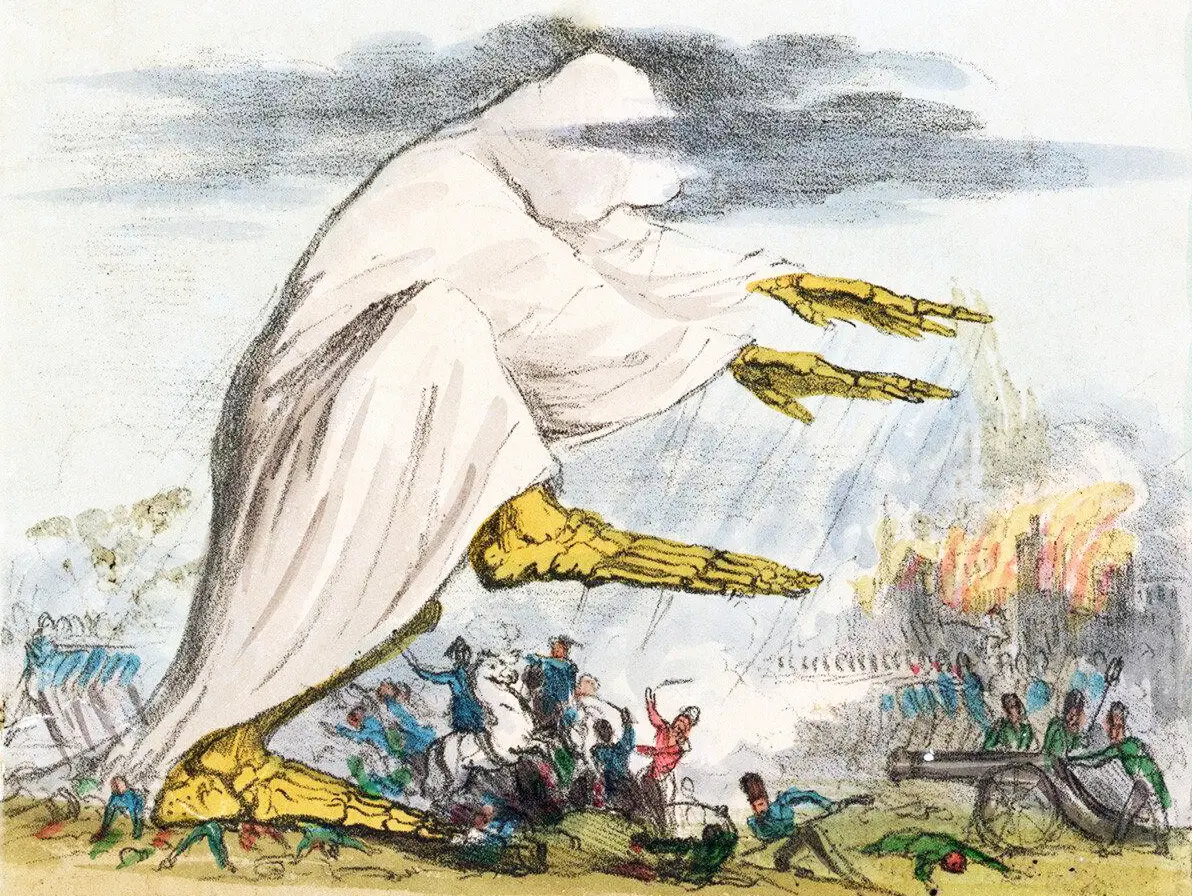 Карціна Роберта Сеймура Халера топчыцца па людзях (1831)